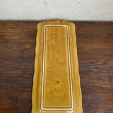 Elongated dish in yellow Digoin Sarreguemines Barbotine