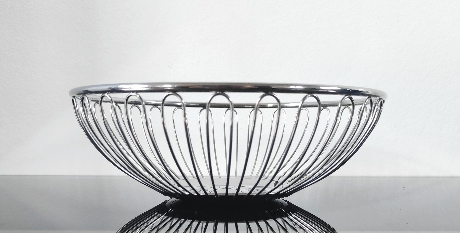 Designer metal fruit bowl