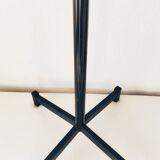 Atomic Coat rack in chrome/black metal and wood.