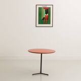 Side table or occasional table with an orange-ochre top