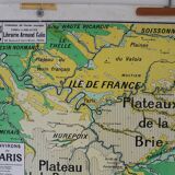 Ancient school map No.39 "France - Geology"