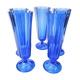 Vintage blue champagne flutes
