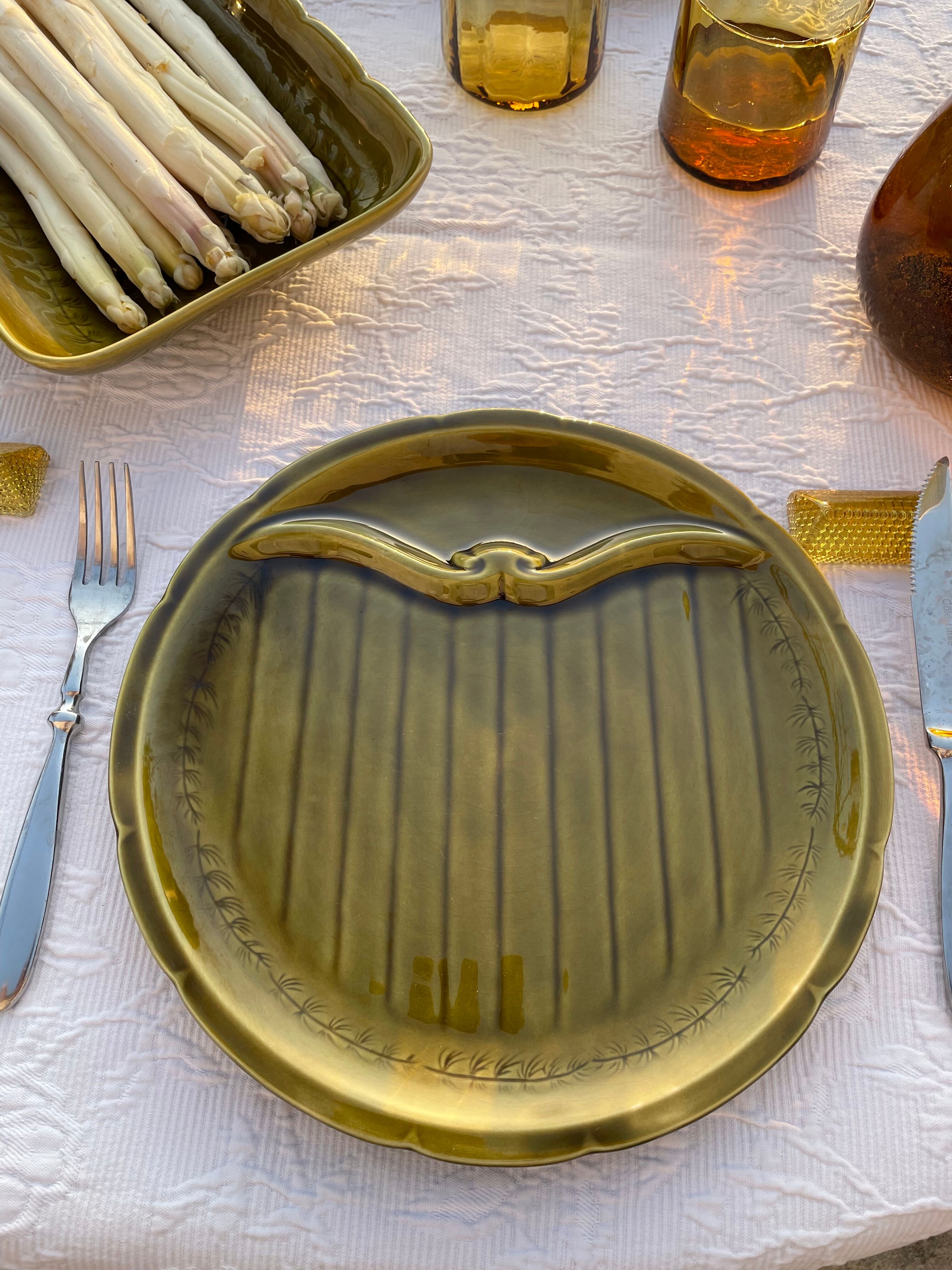 Gien asparagus ceramic service
