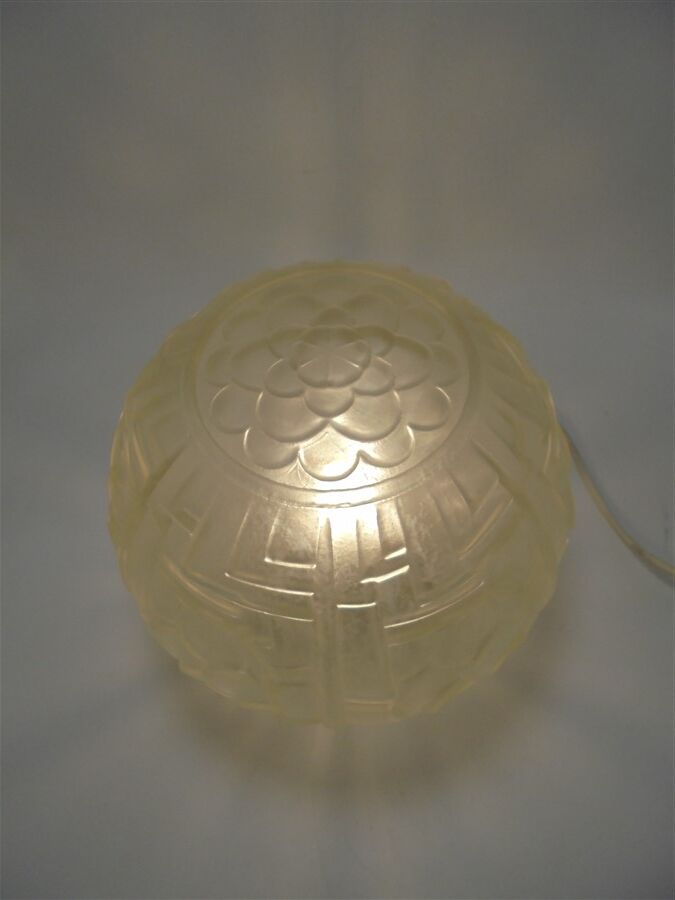 Art Deco globe ceiling lamp
