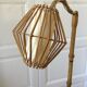 Floor lamp 60s bamboo rattan