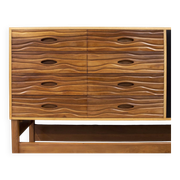 Commode à tiroirs en cerisier du milieu du siècle par Heals