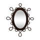 Miroir rotin années 50