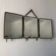 Triptych mirror barber-fir tree 27x58 vintage 1930