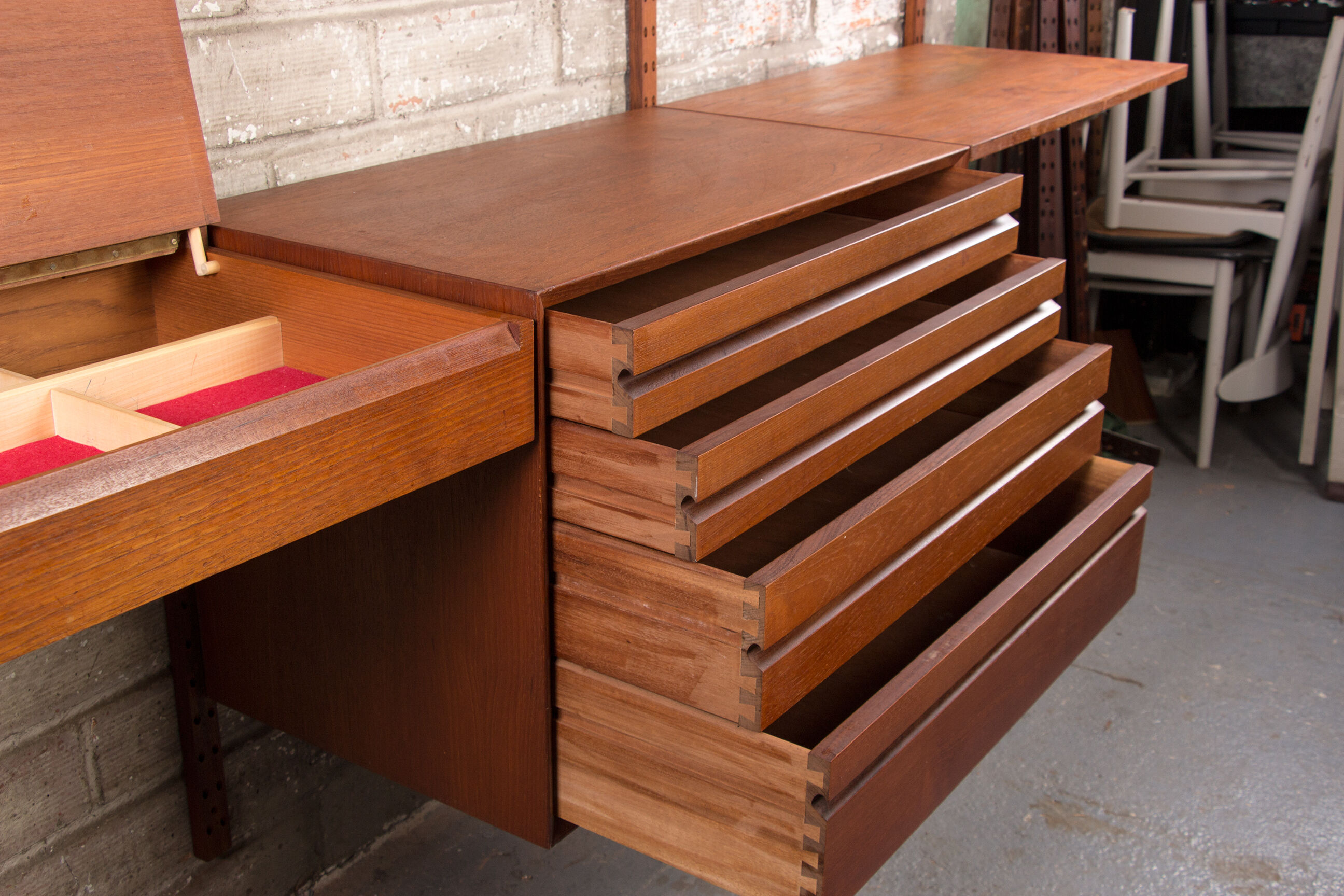 Danish modular teak shelf by Poul Cadovius 1960