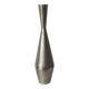 Vase losange en métal griffé argenté