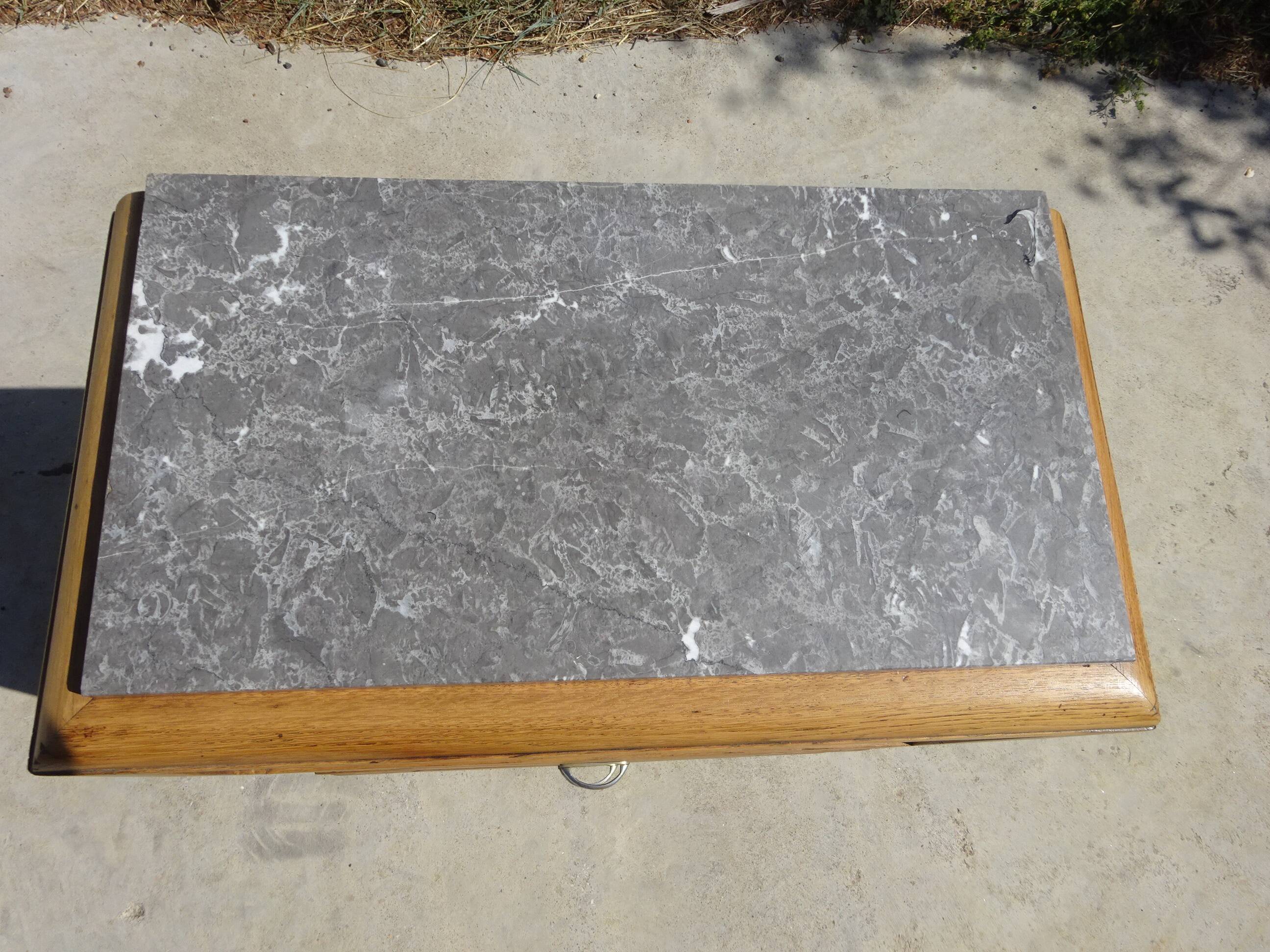 Art Deco bedside table in oak, restored