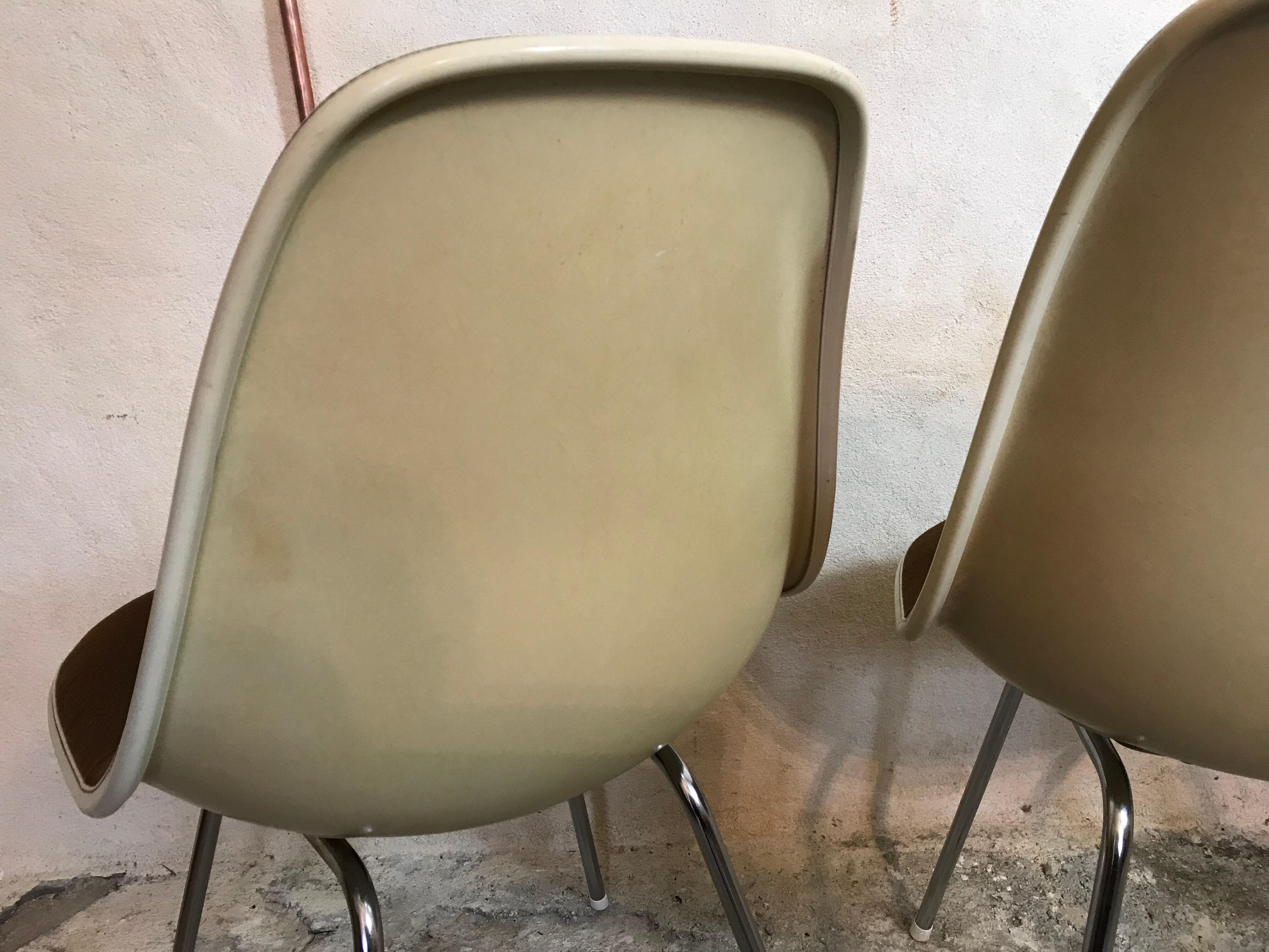 Set of 4 Eames chairs for Herman Miller,1960-70's