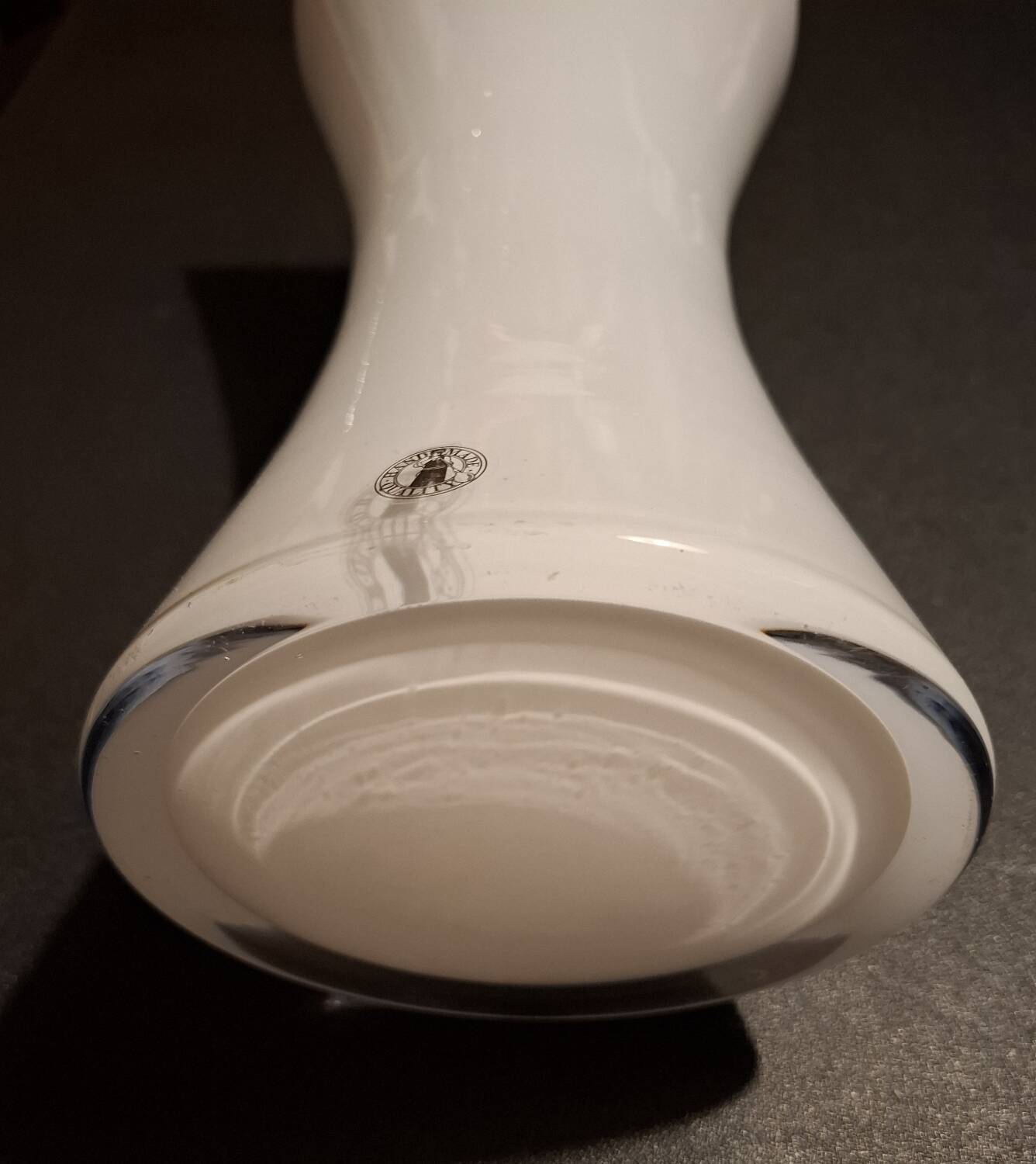 Contemporary handmade vase in opaline.