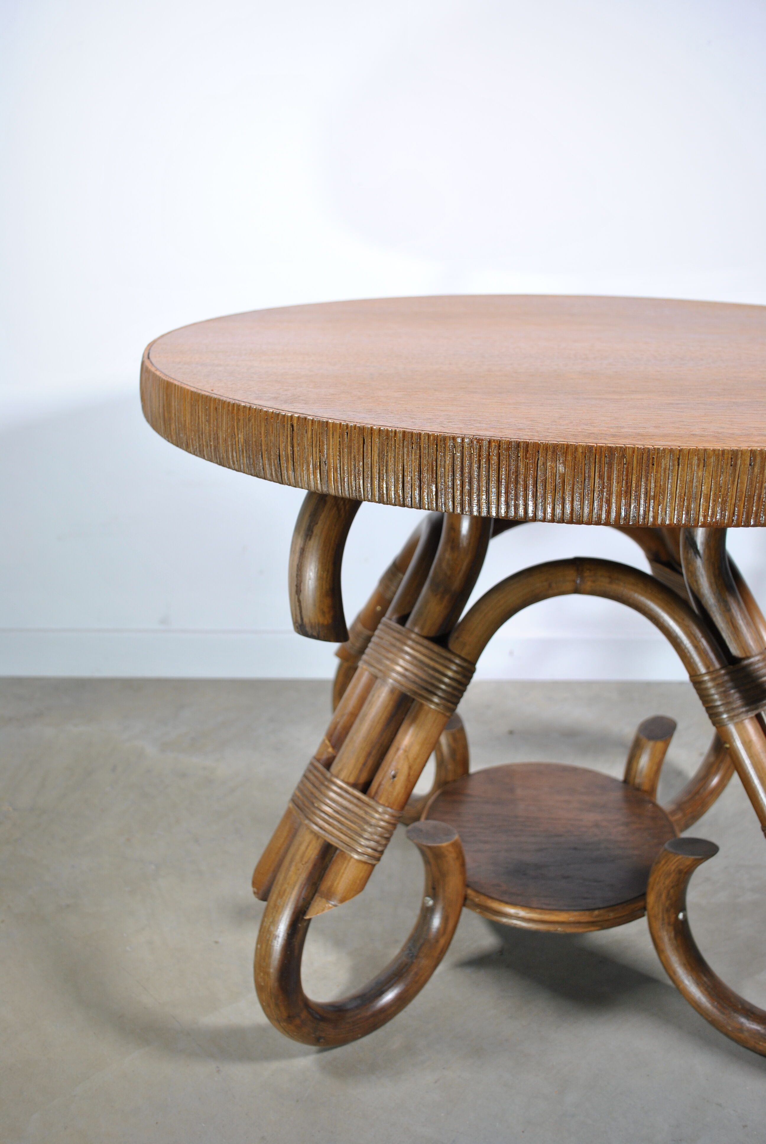 Rattan coffee table year 70