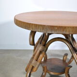 Rattan coffee table year 70