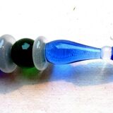 murano multi-coloured twisted glass feather holder