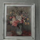 Oil on canvas - floral still life