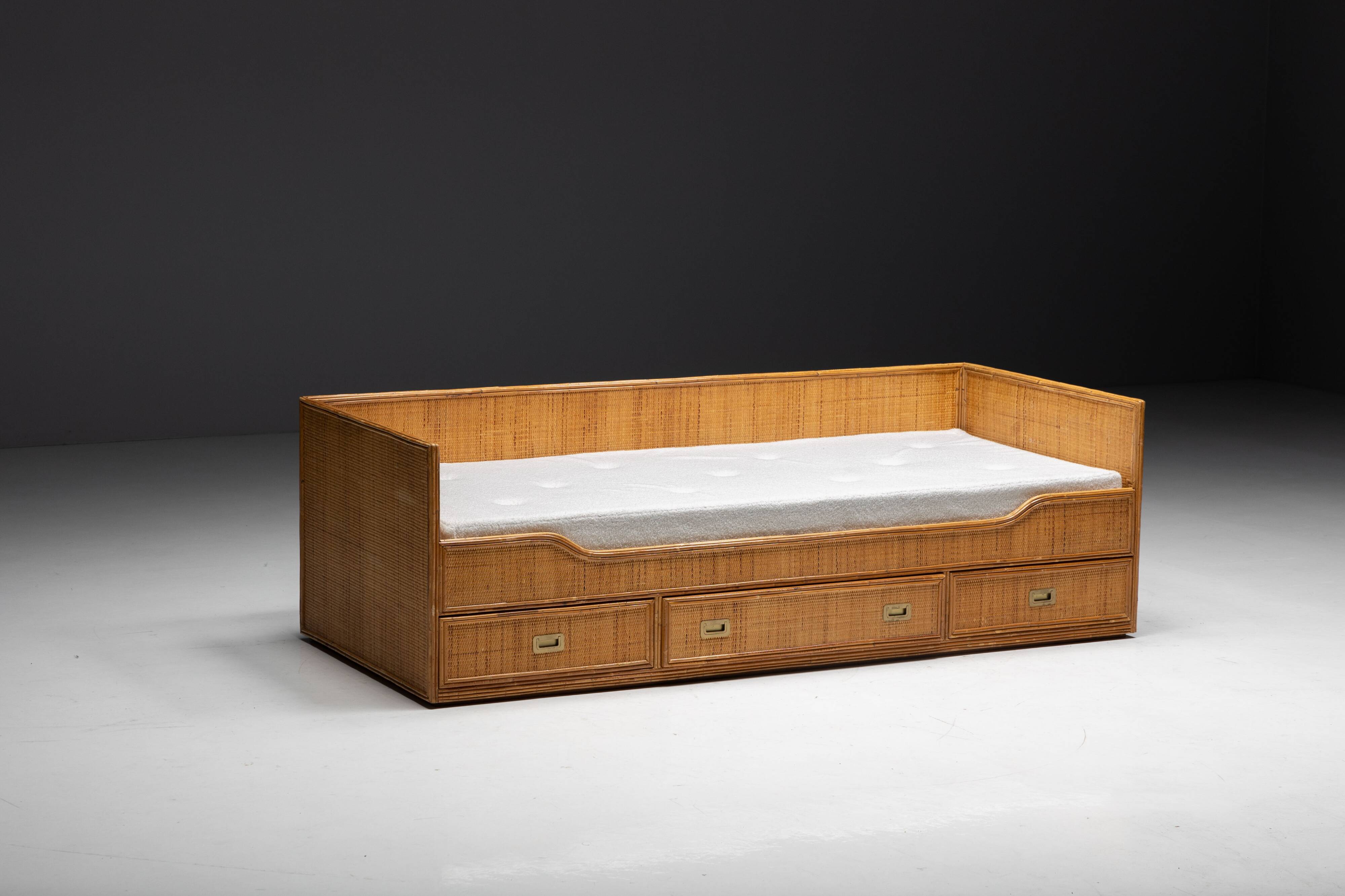 Bamboo Daybed by Vivai Del Sud, Italy, 1970s