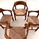 Chaises de salle à manger Rainer Daumiller en pin et corde de papier neuf, 1970s
