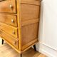 Vintage compass foot chest of drawers
