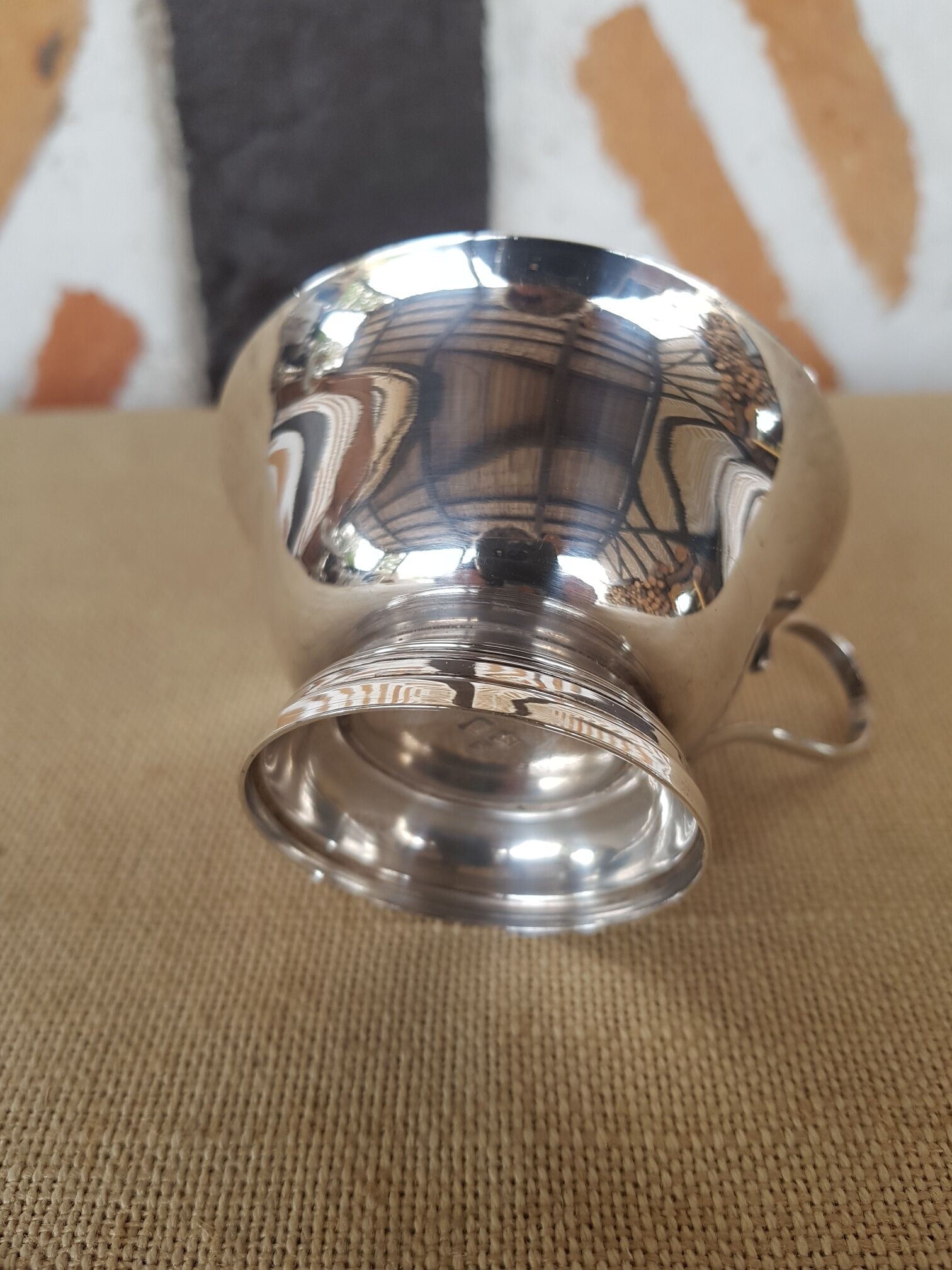 Silver metal birth cup