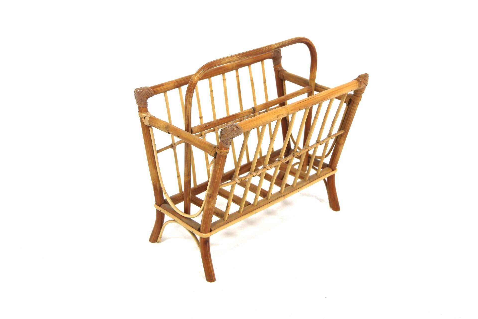 Porte-revues en rotin, suède, 1960