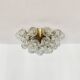 1 of 2 Amazing Golden Bubble Glass Flush Lamps by Doria