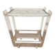 Plexiglas and gold metal rolling table
