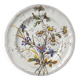 Antique Longchamp shallow dish with polychrome daisies in ironstone.