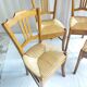 Series of 4 old mulched chairs