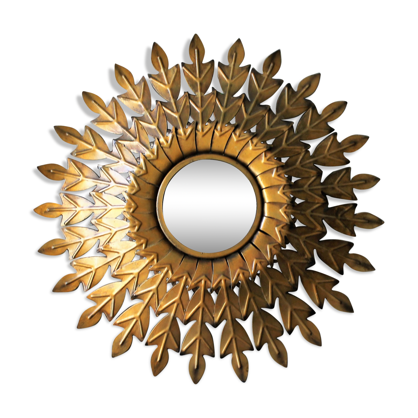 Witch brass vintage mirror 53 cm