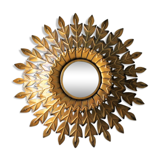 Witch brass vintage mirror 53 cm