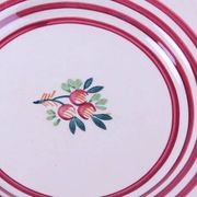 Set of 6 small antique Gien plates