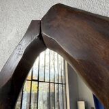 Brutalist wooden mirror 1900