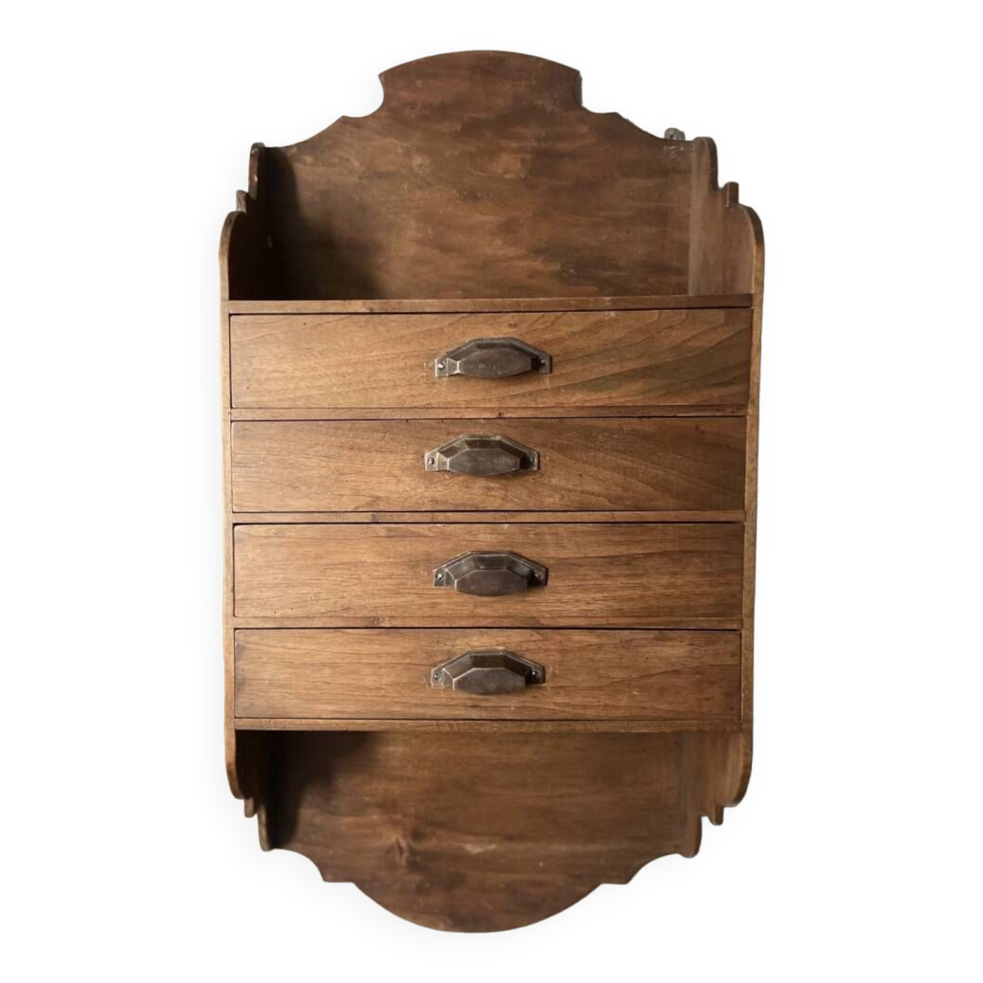 Antique piece of furniture with walnut drawers to hang
