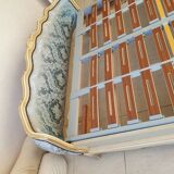 Louis xv basket bed with gilding and box spring