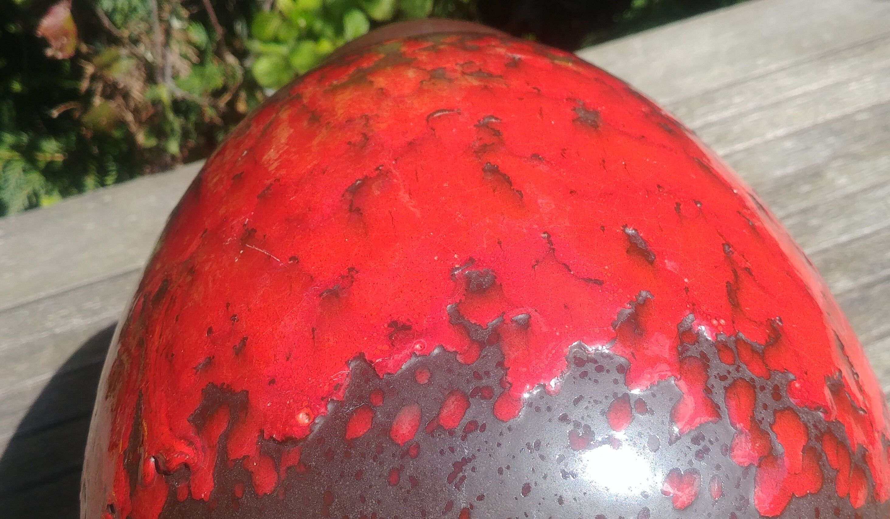 Fat Lava W.Germany 70s colors red brown chocolate vase