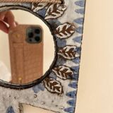 Vallauris earthenware bird mirror