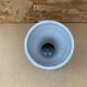 Ancien vase vallauris terre cuite émaillée blanc décor fleurs vintage