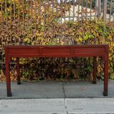 Grande console à tirroir  d extreme orient laquée rouge