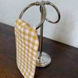 Chrome countertop towel rack