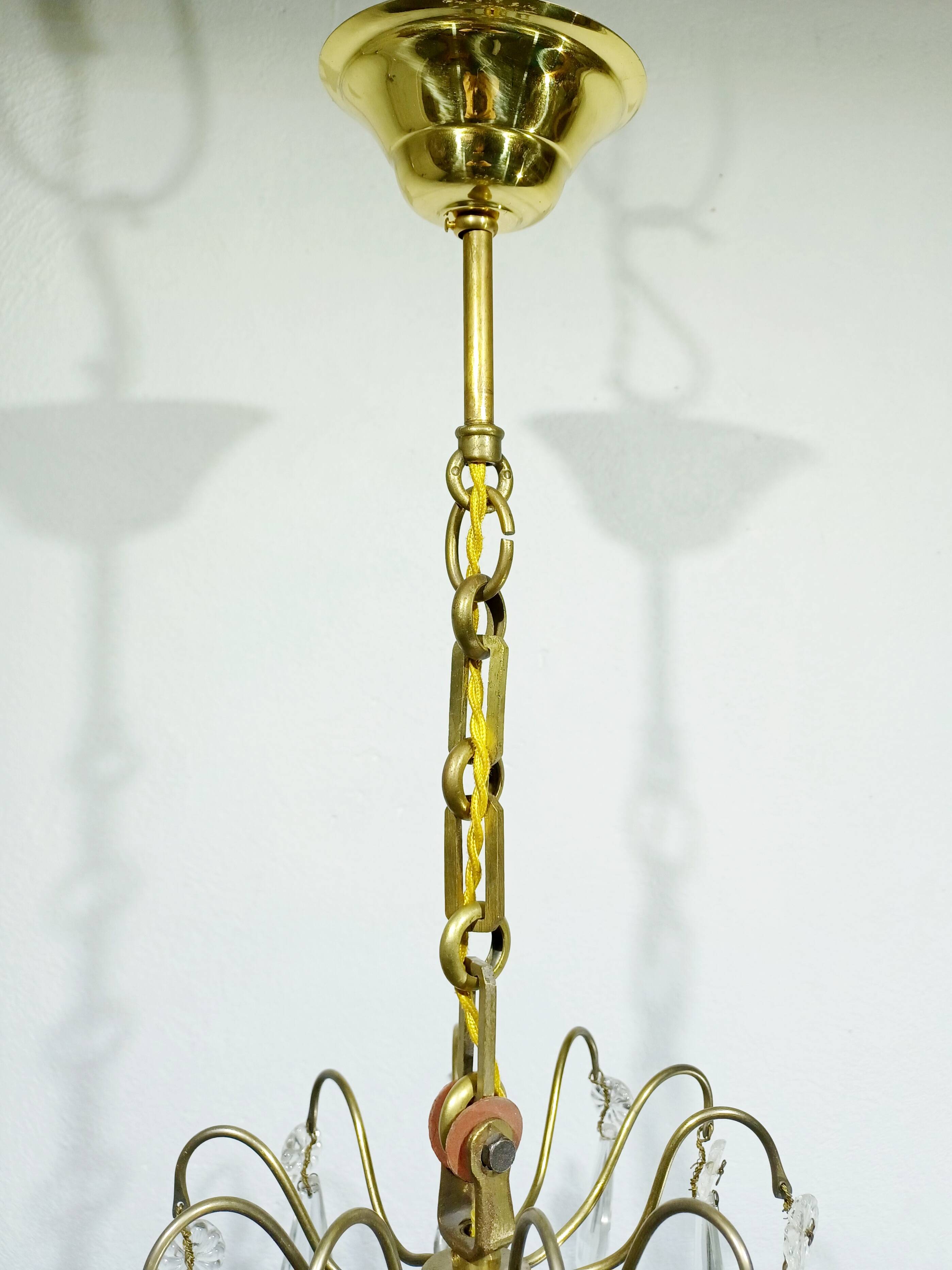 5-light crystal chandelier