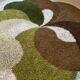 Xl psychedelic high pile rya rug desso netherlands, 1970s
