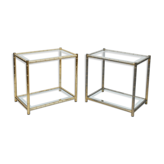 Pair of two-plated coffee tables