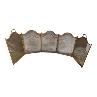 5-leaf brass fire screen