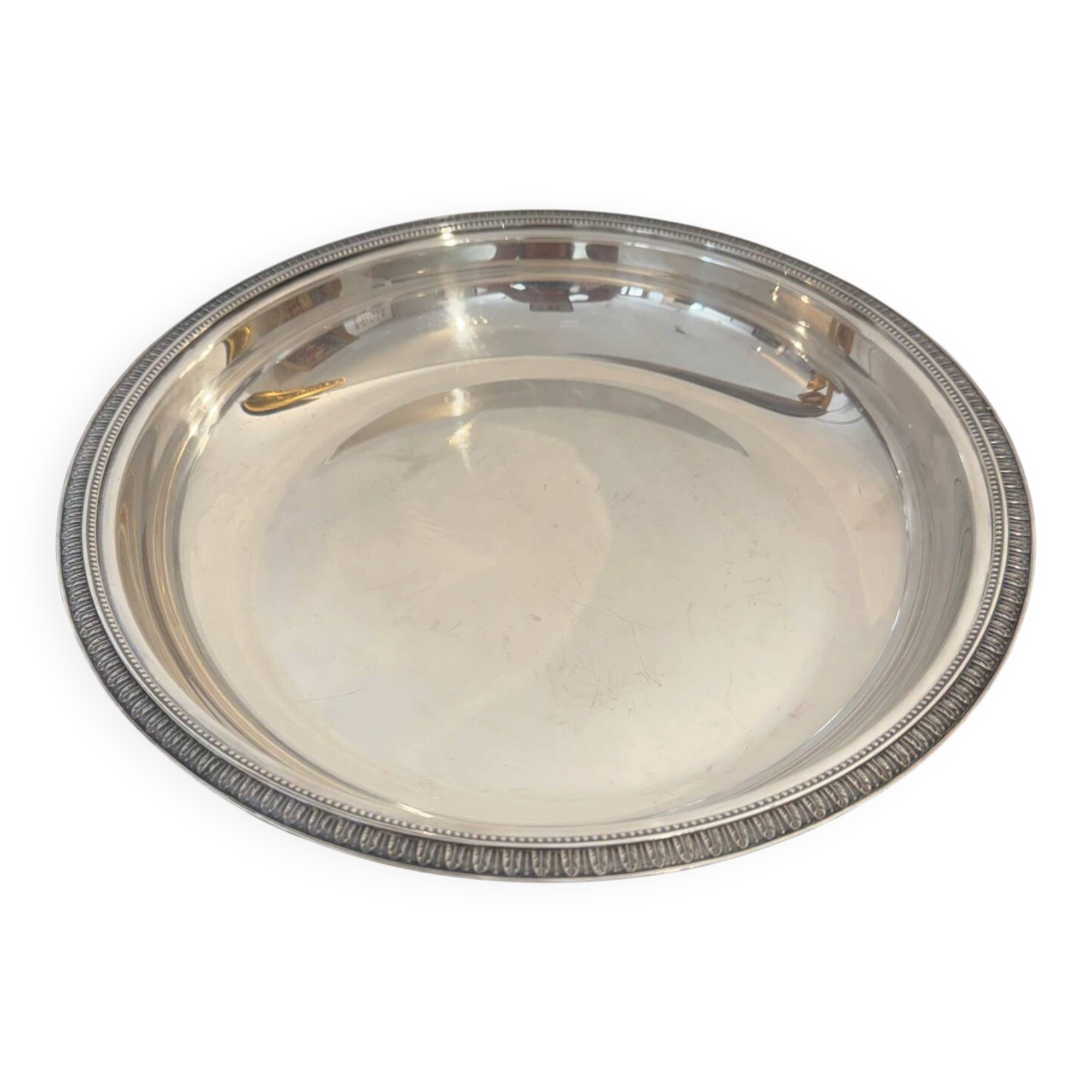 Shallow dish / vegetable dish Christofle Gallia – model Pearls, silver-plated metal