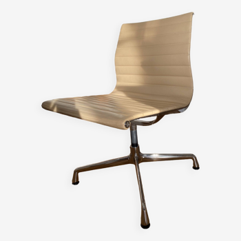 Vitra Eames aluminum and leather office chairs