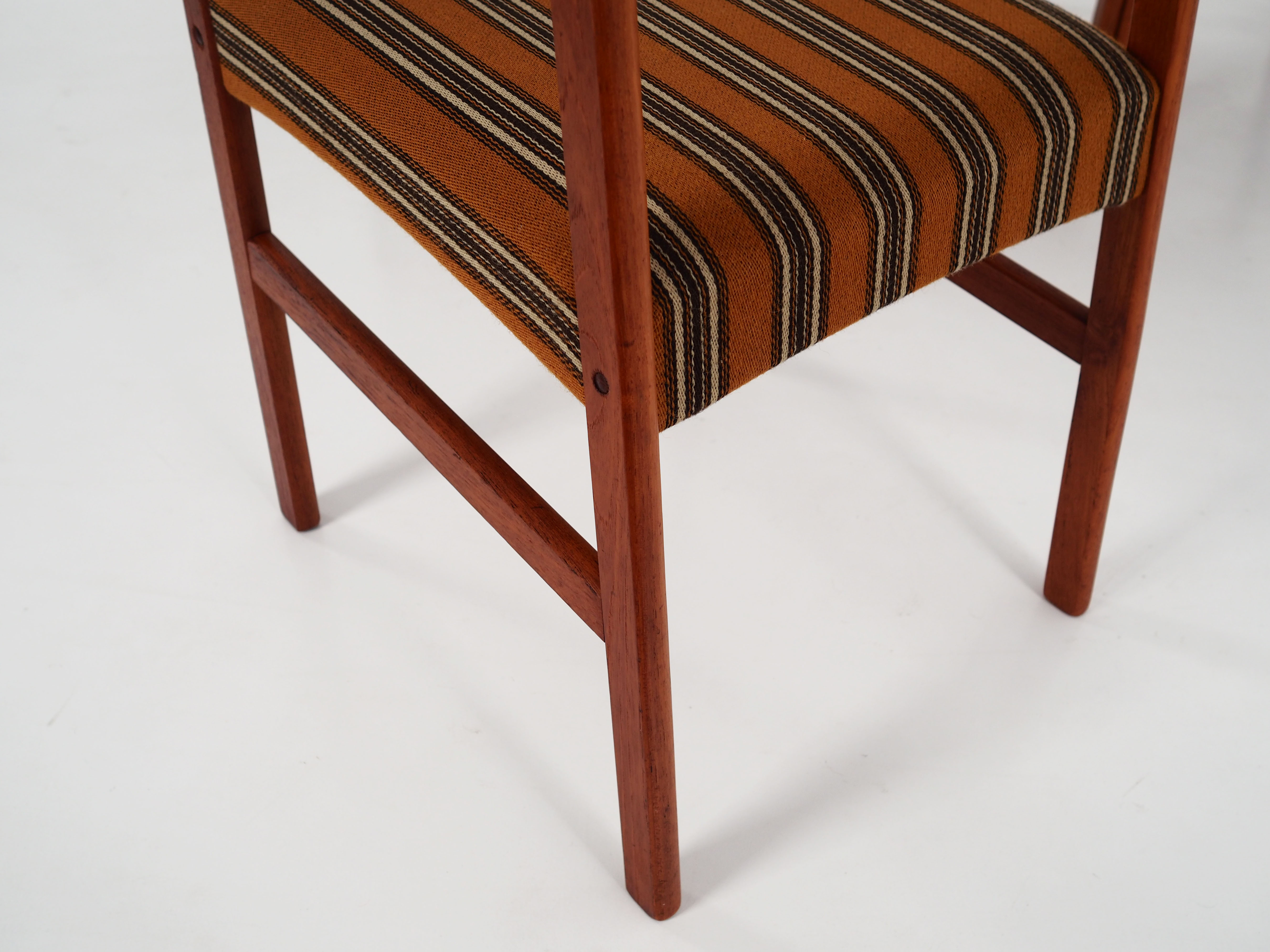 Six teak chairs, Scandinavian design 1970s