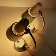 Pair of vintage table or bedside lamps, brass, 50s 60s