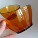 Set of amber duralex bowls